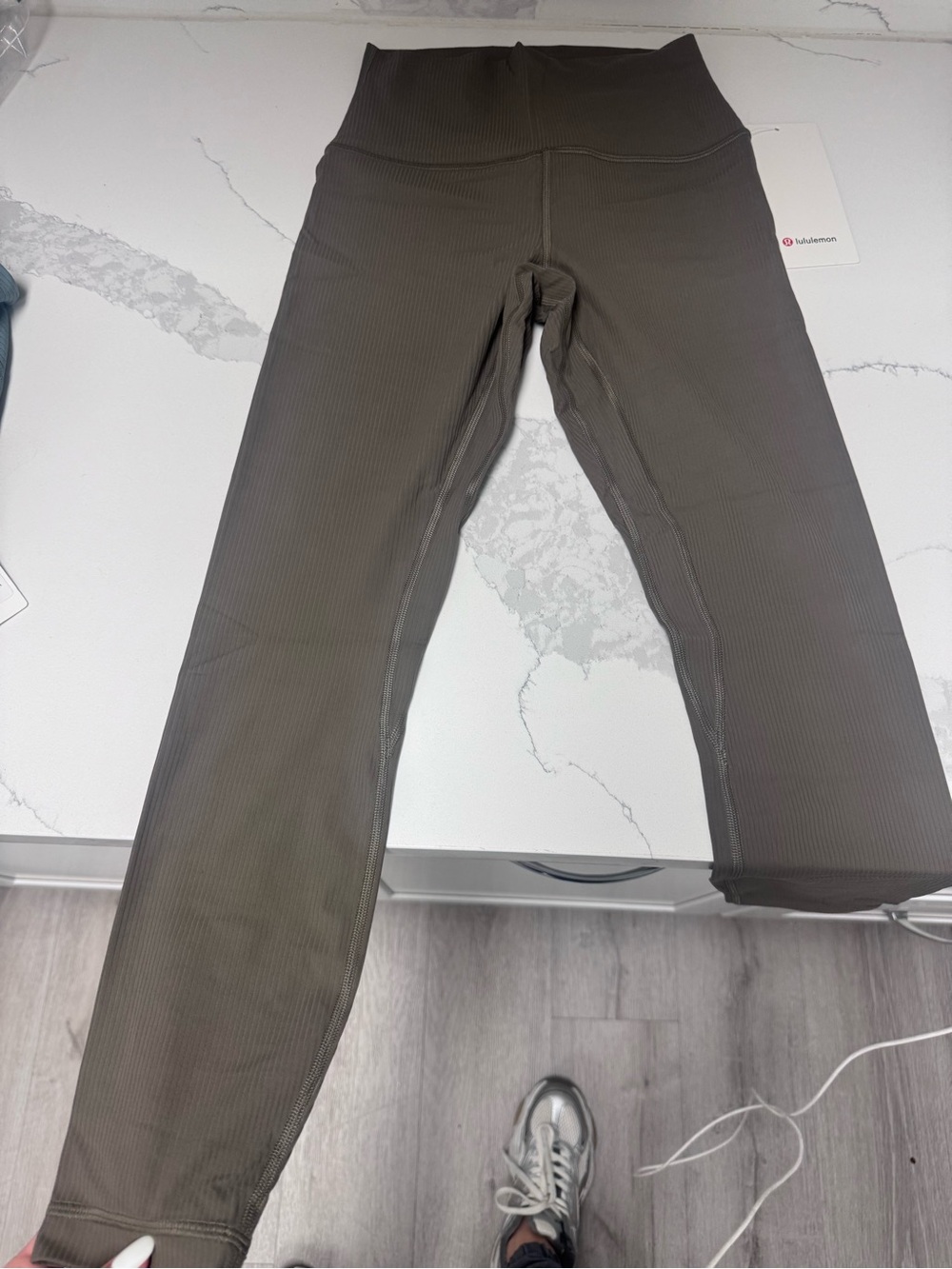 lululemon Align Ribbed High-Rise Leggings in Taupe